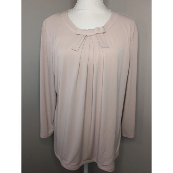 Karl Lagerfeld Paris coquette feminine pink bow blouse XL - Picture 1 of 10